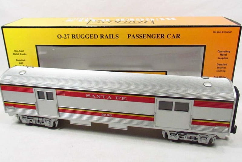 Santa Fe O-27 passenger car #3556 hobby, railroad, fun, train, hobby, HD wallpaper