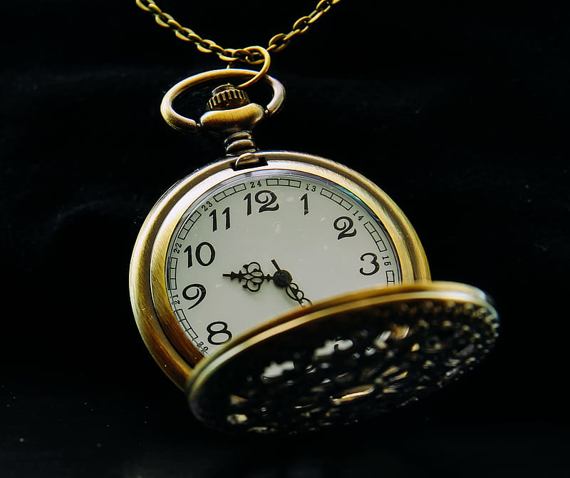 Antique Pocket Watch, chain, old, pocket watch, technology, time, vintage, HD wallpaper