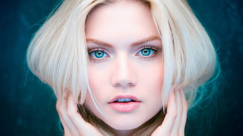 Beautiful Eyes Blonde Girl, eyes, girls, HD wallpaper