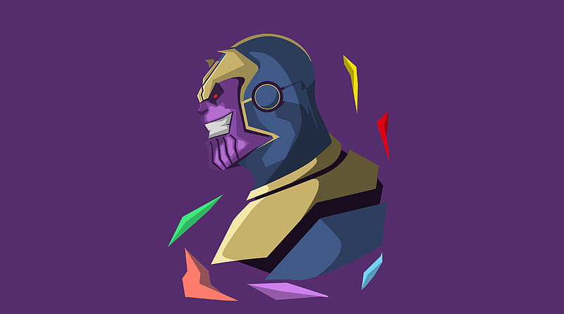 Thanos Minimalistic, thanos, superheroes, minimalist, minimalism, HD wallpaper