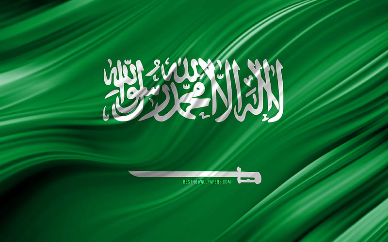 Saudi Arabia flag, Asian countries, 3D waves, Flag of Saudi Arabia, national symbols, Saudi Arabia 3D flag, art, Asia, Saudi Arabia, HD wallpaper