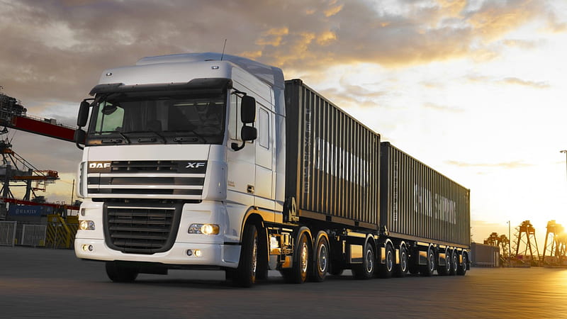 DAF XF 105 Container Truck, DAF, XF 105, Truck, Transport, Container, HD wallpaper