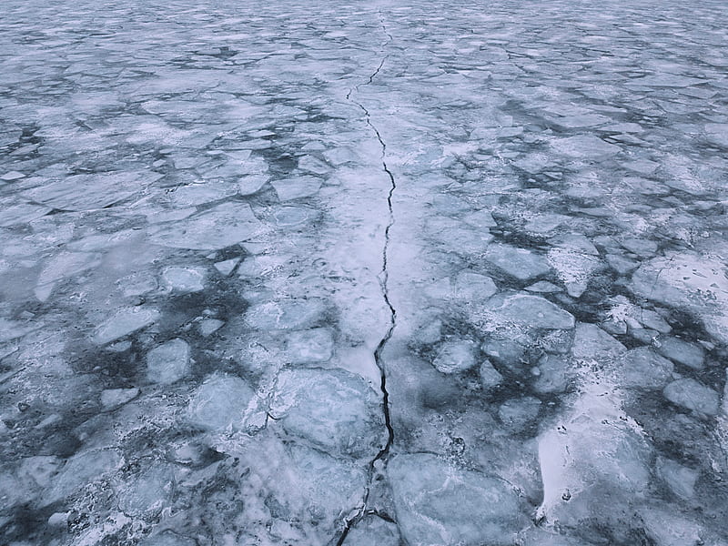 ice, cranny, ice floes, HD wallpaper