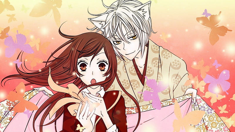 Nanami And Tomoe, kamisama hajimemashita, fox, girl, romance, anime, deity, HD wallpaper