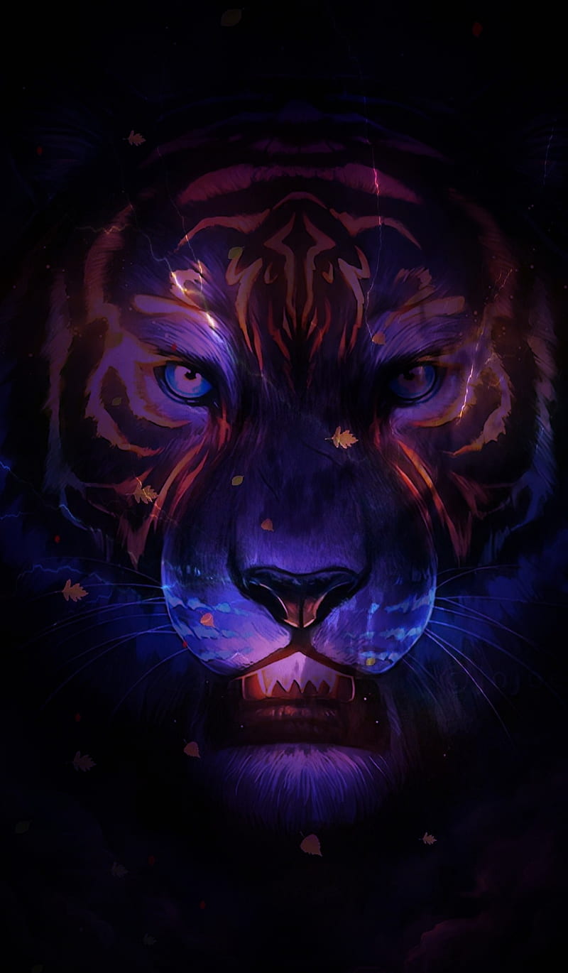 Tiger, purple, HD phone wallpaper | Peakpx