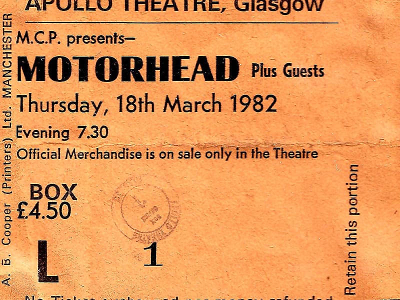 Motorhead - Glasgow Apollo (March 1982), Motorhead, Glasgow, Glasgow Apollo, Scotland, Concerts, HD wallpaper