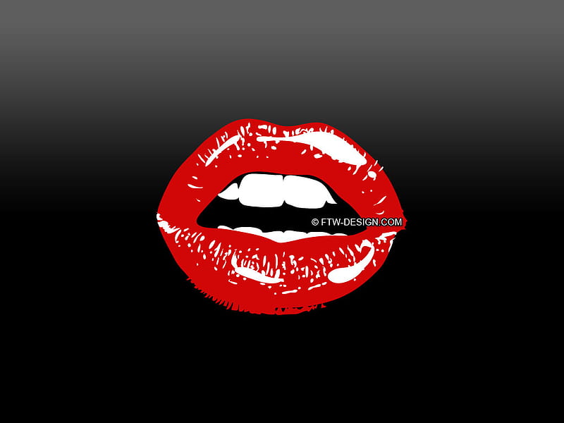 Kiss, black, red, lips, HD wallpaper | Peakpx