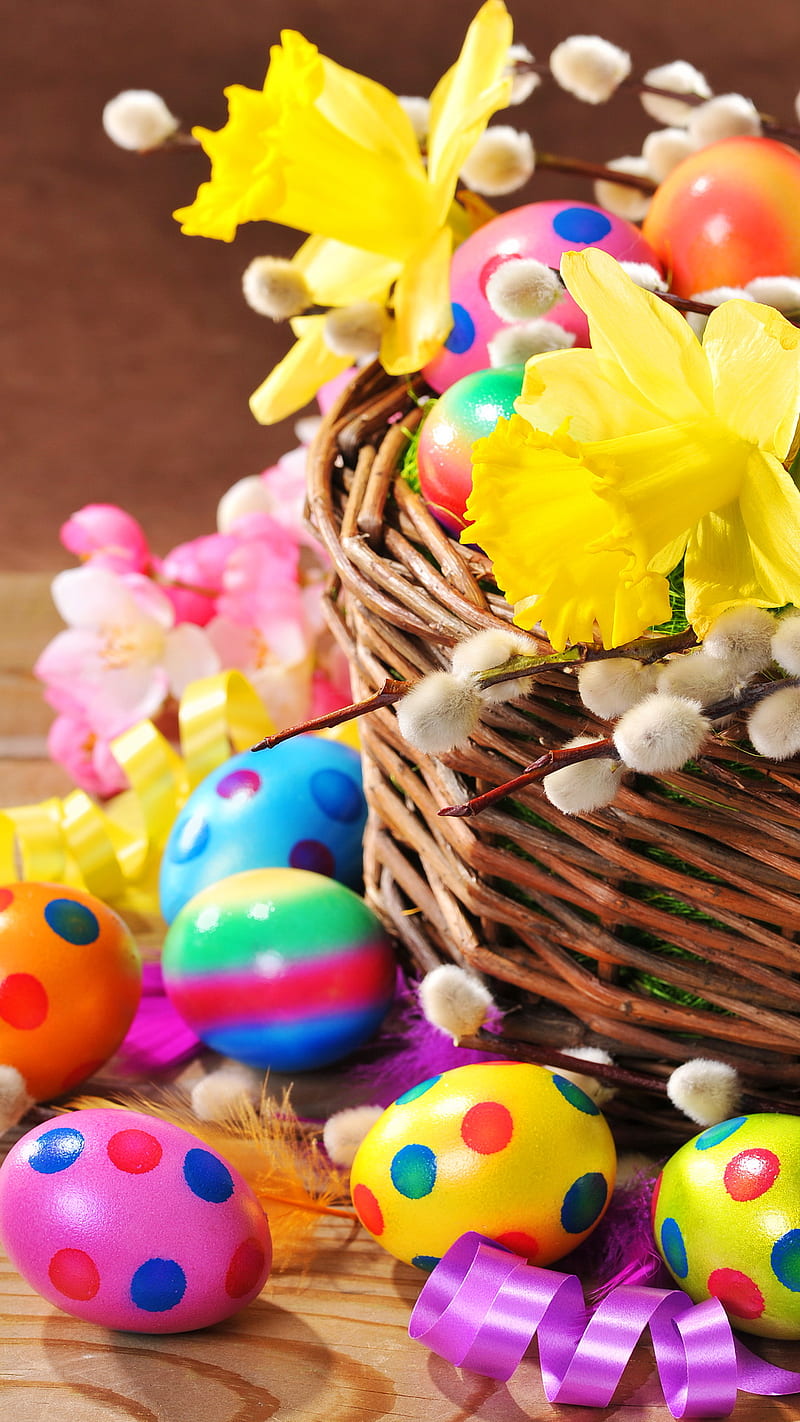 Easter Basket, egg, HD phone wallpaper