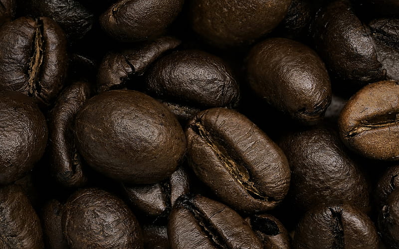 coffee beans close-up, coffee, HD wallpaper
