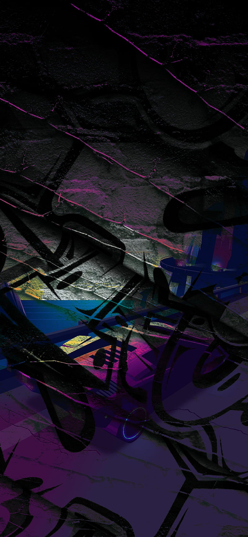 Purple Haze, abstract, graffiti, pink, wall, HD phone wallpaper
