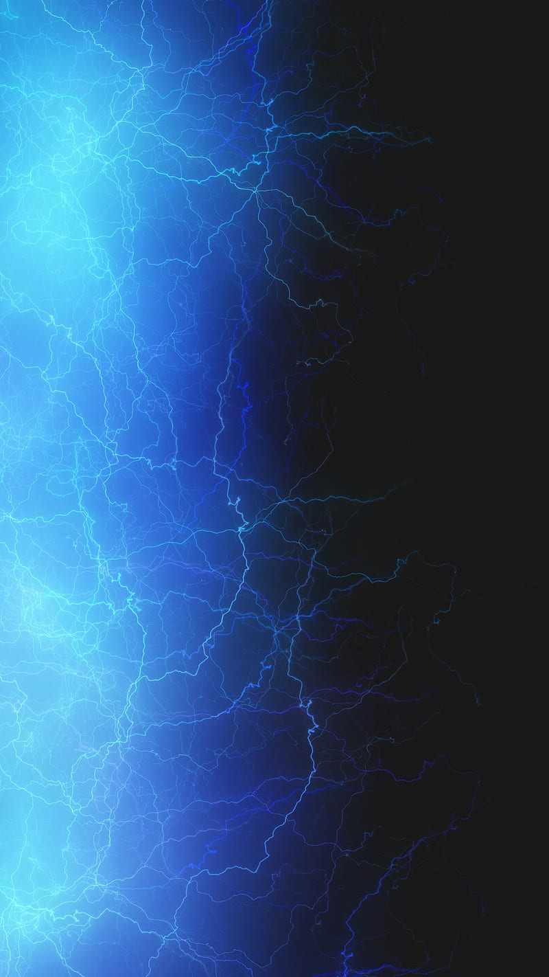 Blue Power, FMYury, abstract, black, bright, color, colorful, colors, electric, electro, energy, gradient, layers, light, lightning, lightnings, lines, magic, HD phone wallpaper