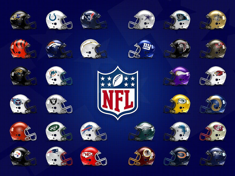 NFL Helmets, nfl logos, helmets, nfl, nfl teams, HD wallpaper