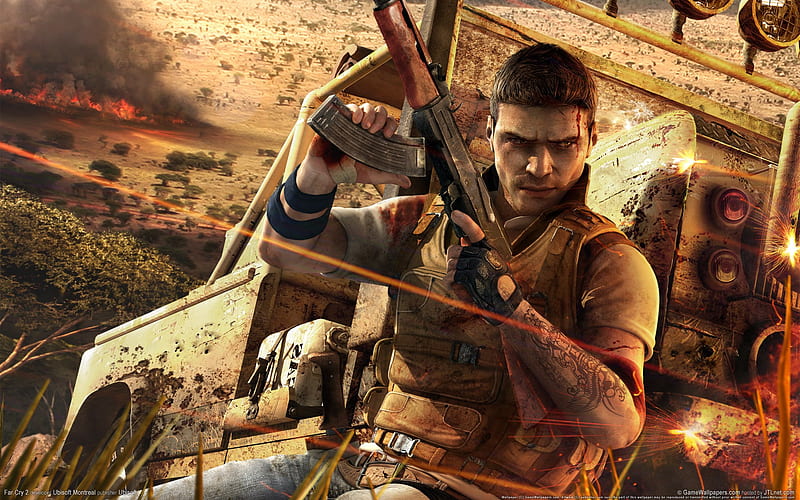 Far Cry, shooting, soldier, action, video game, adventure, far cry 2, mission, weapon, HD wallpaper