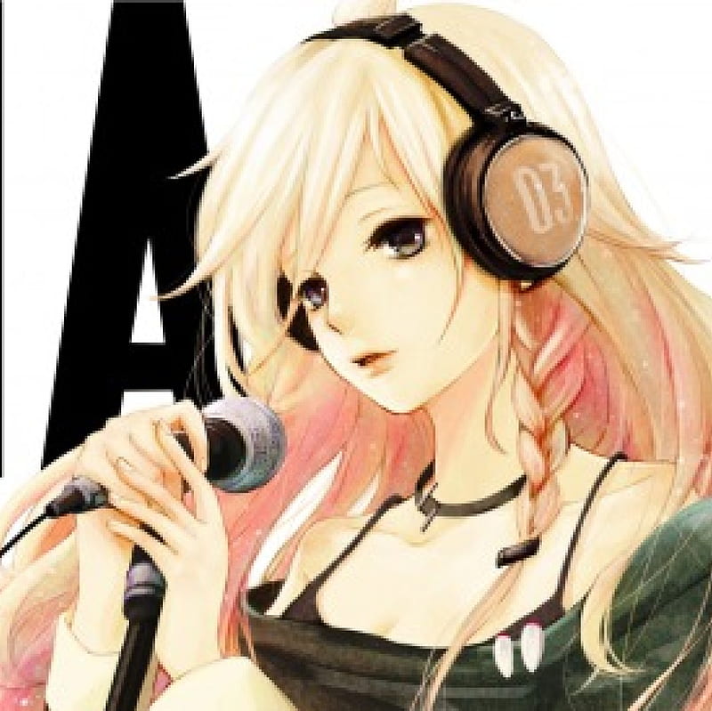 IA, superstar, pretty, cg, headphones, sweet, nice, anime, anime girl, sing,  HD wallpaper | Peakpx