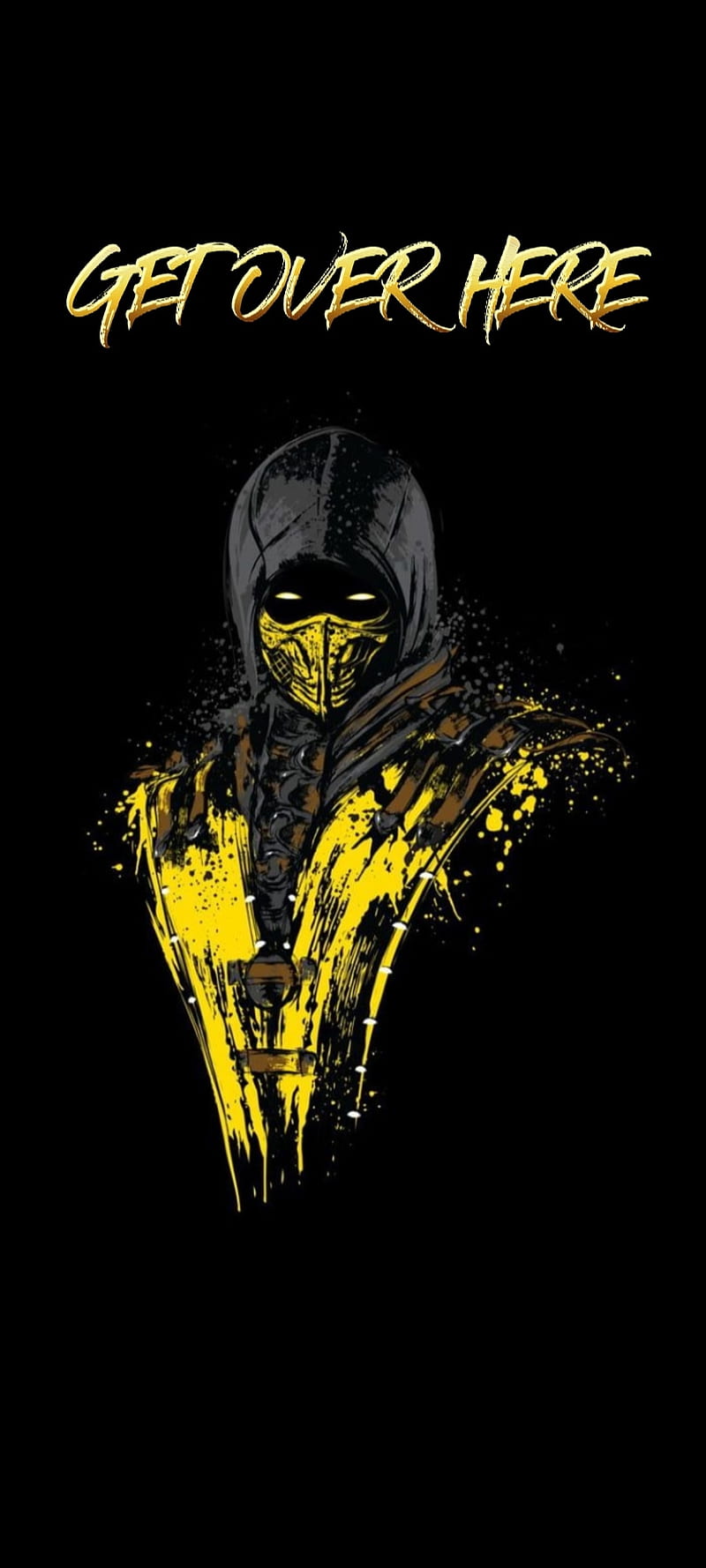 Get Over Here, mortal kombat, scorpion, HD phone wallpaper