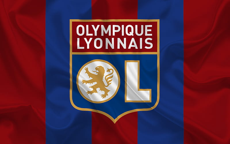Olympique Lyon, football club, emblem, France, France Ligue 1, Lyon, HD wallpaper