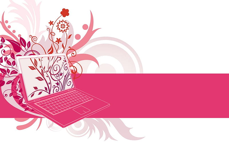Laptop, flor, computadora, la maquina, rosa, Fondo de pantalla HD | Peakpx