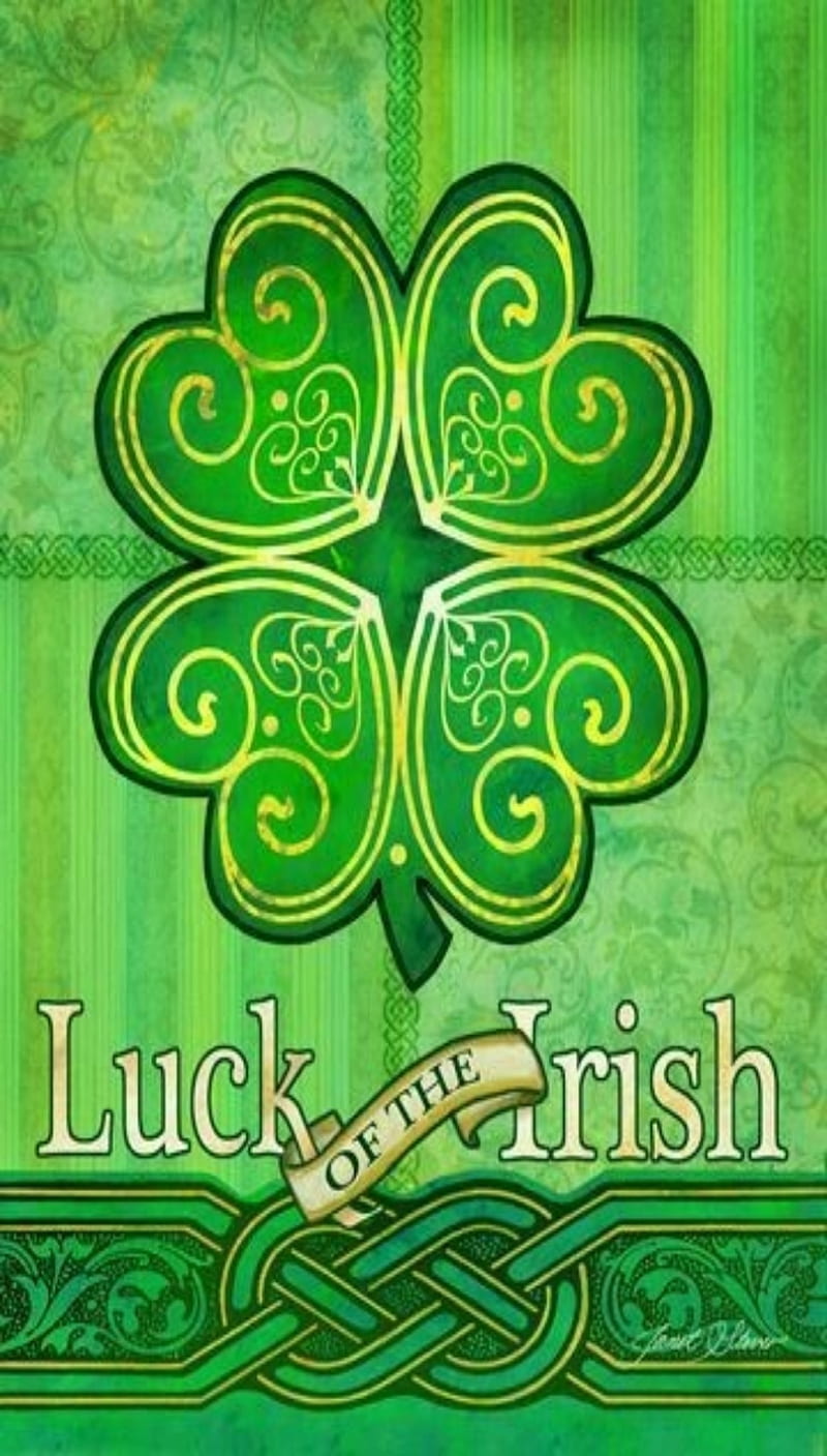 Luck of the Irish, celtic, clover, green, HD phone wallpaper | Peakpx