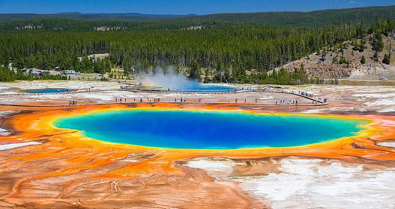 Grand Prismatic Spring, nature, prismatic, spring, other, HD wallpaper