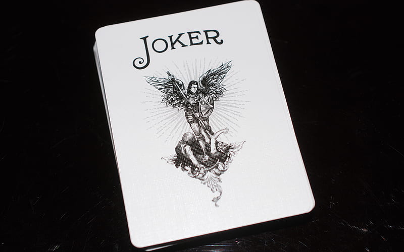 Joker, playing cards, poker, joker on a black background, poker cards, HD wallpaper