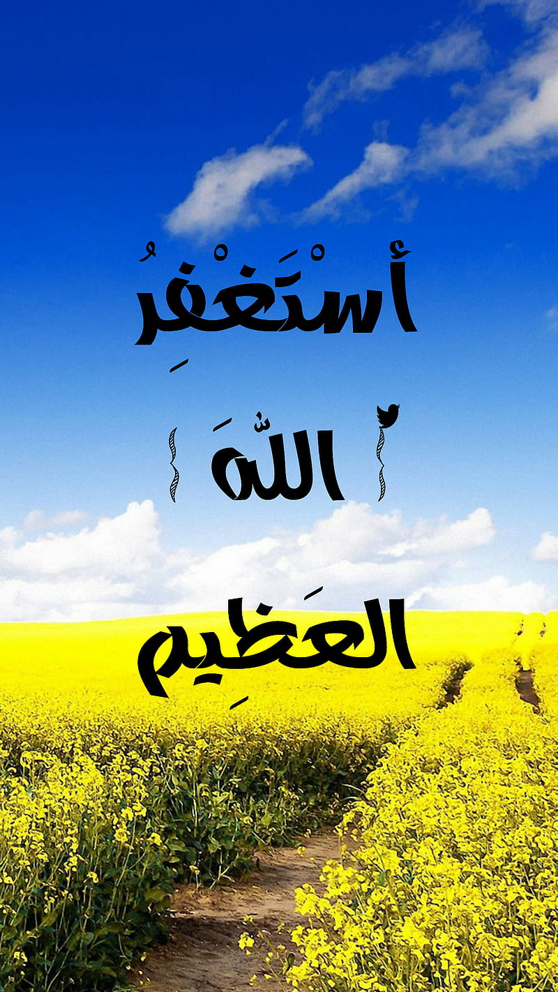 Allah arabic words , estgfar, muslim, islamic, islam, god, athkar, HD phone wallpaper