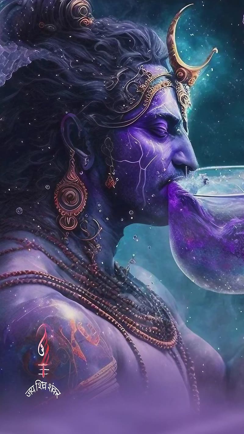 Bholenath Ji, Lord Shiva Drinks Poison, god, mahadev, HD phone wallpaper