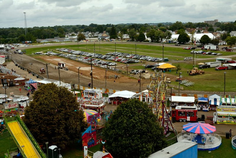 County Fair In Town, stark county fair, county fair, ferris wheel, heights, HD wallpaper
