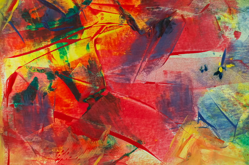 Red Yellow and Blue Abstract Painting, HD wallpaper