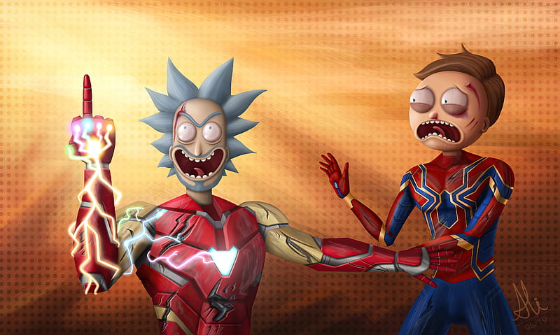 Rick And Morty X Avengers Endgame , rick-and-morty, tv-shows, behance, HD wallpaper