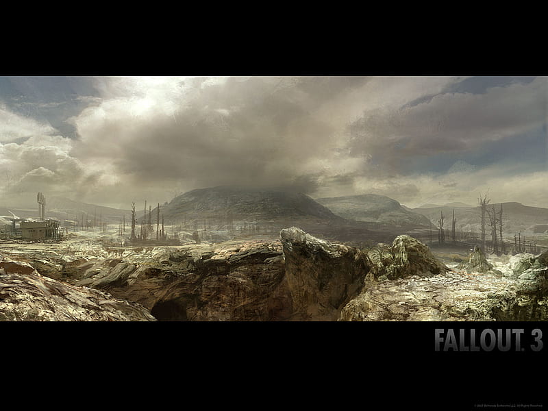 Fallout 3, out, fall, 3, landscape, HD wallpaper