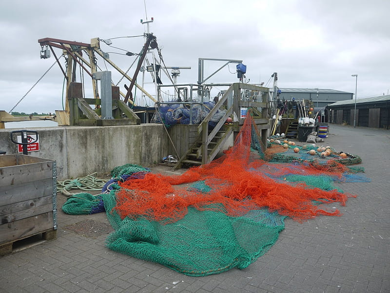 Fishing Nets at Rye., Sussex, Quay, Fishing, Nets, Harbour, HD wallpaper