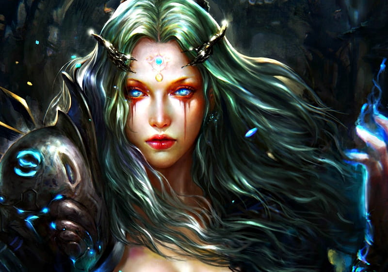 1920x1080px, 1080P free download | Sorceress, art, womna, fantasy, girl ...