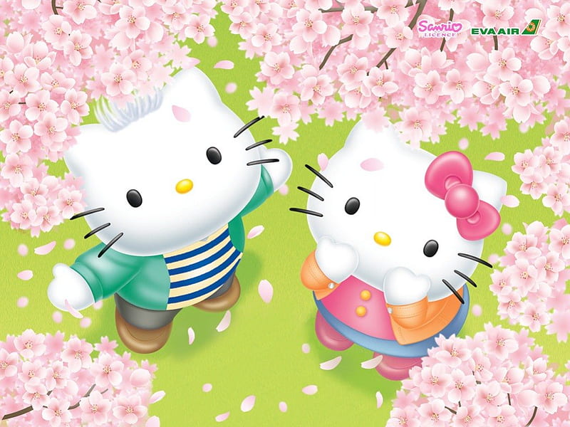 Hello Kitty Friends, art, kitty, abstract, cartoon, cute, hello kitty,  japan, HD wallpaper | Peakpx
