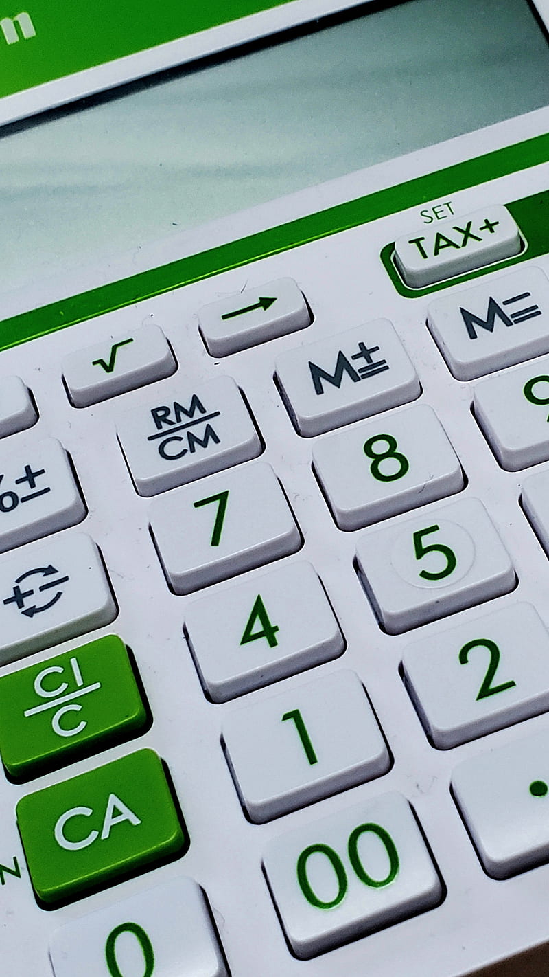 Calculate this, adding machine, business, buttons, calculator, cannon, green, math, numbers, solution, white, HD phone wallpaper