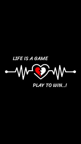 Life is a game, broken Heart, heart beat, line, love, no love, play, sad, win, HD phone wallpaper