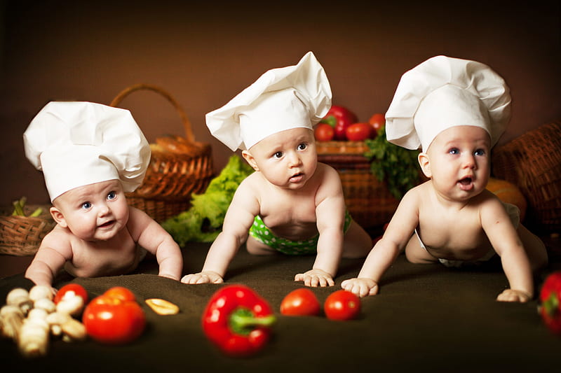 Beautiful Children - Future Chefs, children, bonito, chefs, baby, sweet, cute, future, beauty, funny, HD wallpaper