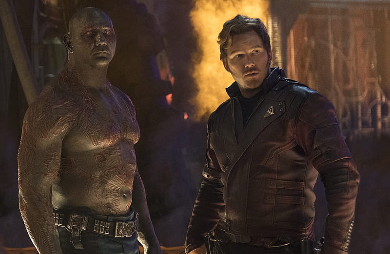 Star Lord And Drax The Destroyer In Avengers Infinity War 2018 , star-lord, drax-the-destroyer, avengers-infinity-war, 2018-movies, movies, HD wallpaper