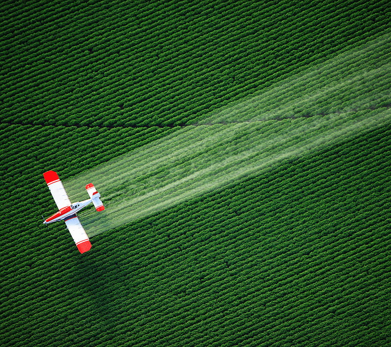 Chemtrails, aerial, air, airplane, crop, dusting, field, plane, spraying, HD wallpaper
