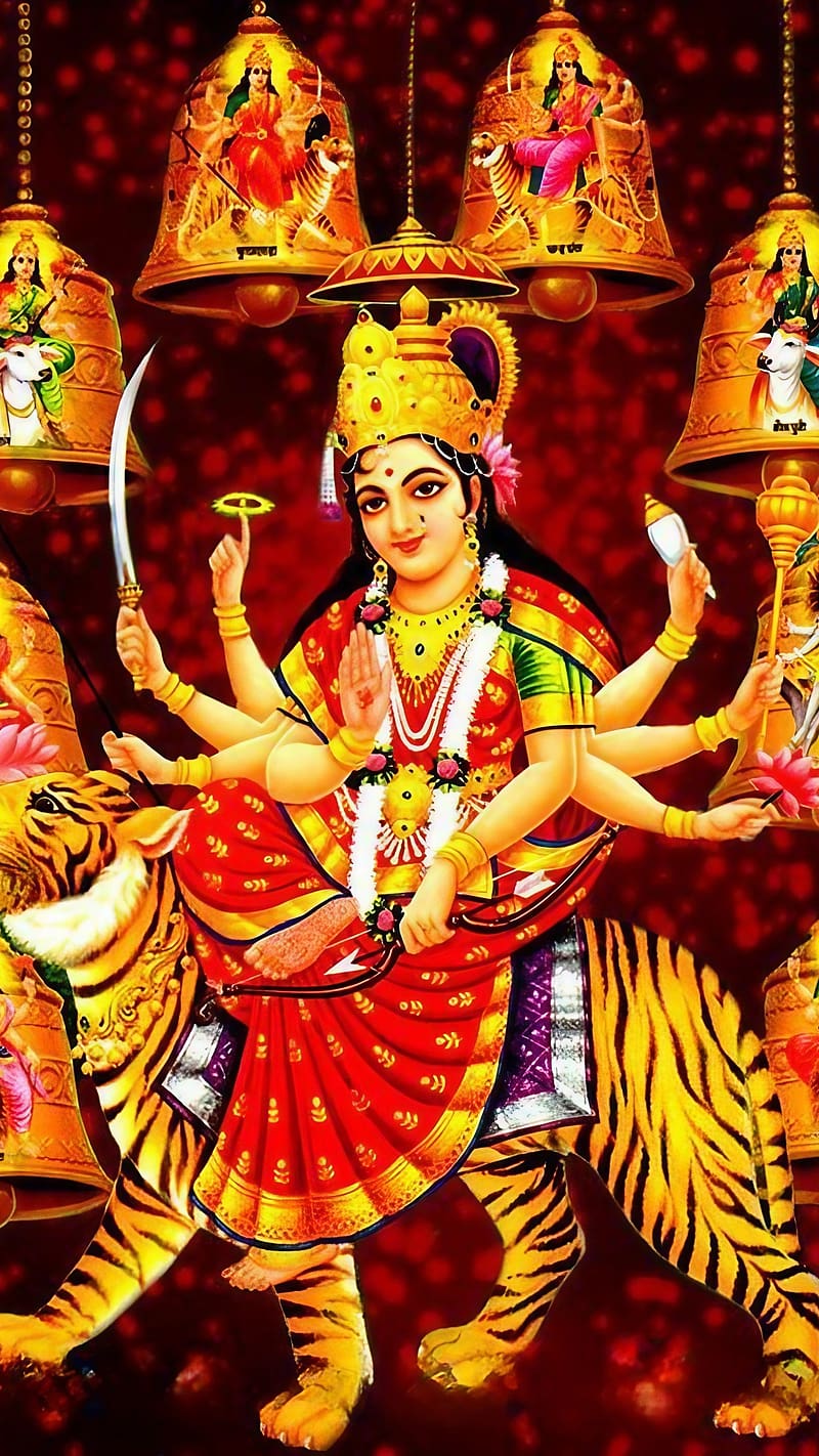 Maa Durga , Devi Background, goddess, mahadevi, HD phone wallpaper