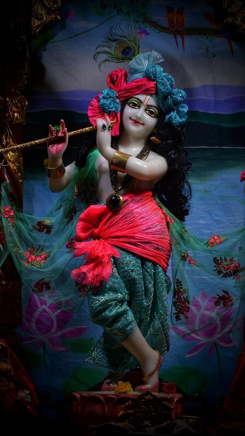 Cute Krishna Pics For, Lord Krishna Idol, hindu god, bhakti, devotional, HD phone wallpaper