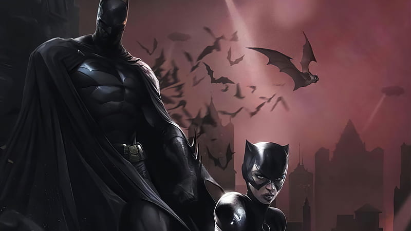Batman Catwoman Variant , batman, catwoman, superheroes, artist, artwork, digital-art, HD wallpaper