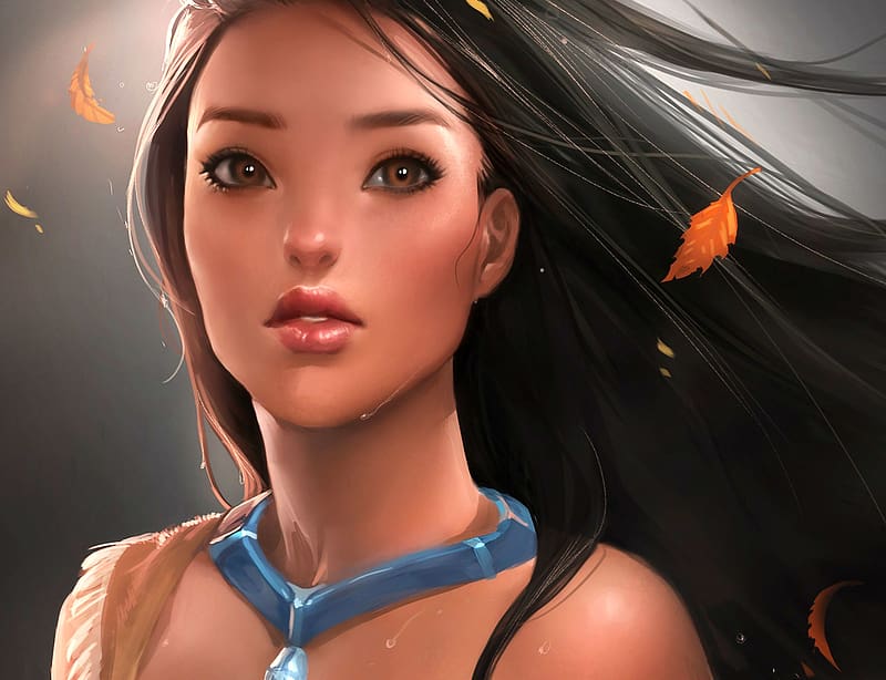 Close Up, Movie, Disney, Native American, Disney Princess, Pocahontas, HD wallpaper