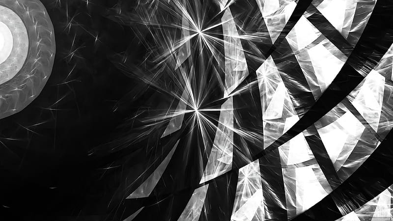 Abstract, Black & White, HD wallpaper
