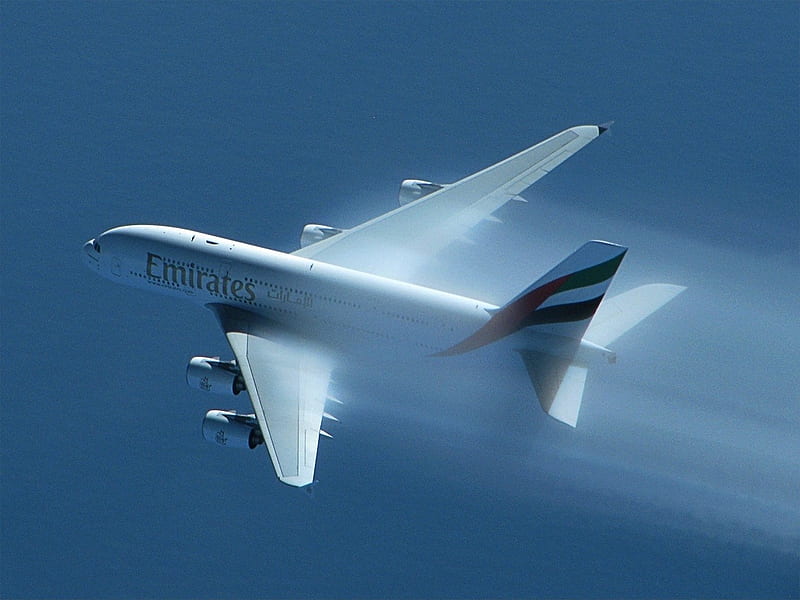 A380, plane, emirates, jet, airbus, HD wallpaper