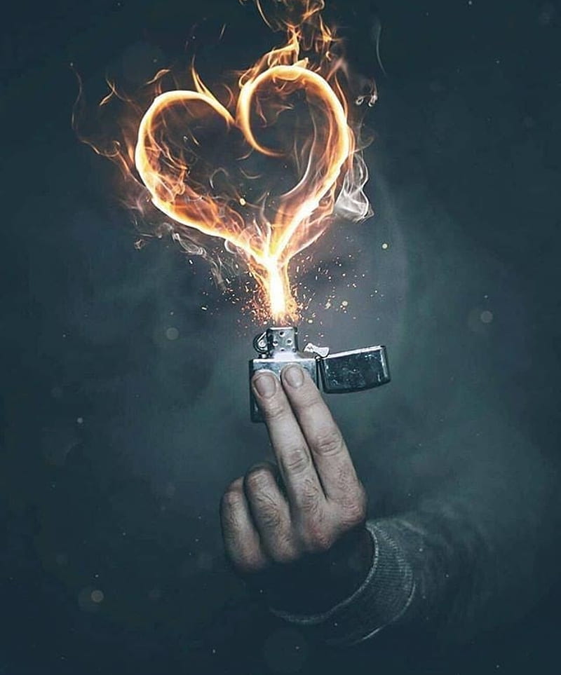 Heart burn, broken, fire, HD phone wallpaper