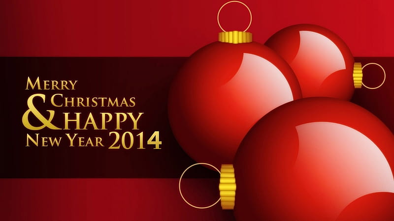 Merry Christmas And Happy New Year, new years day, merry christmas, new years, 2014, happy new year, new years eve, HD wallpaper