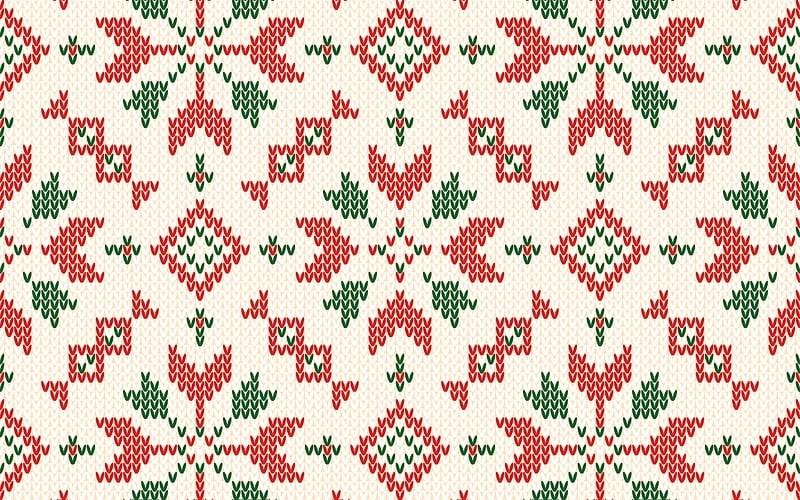 Christmas texture, New Year, red-green Christmas ornament texture, snowflakes, ornament Christmas texture, HD wallpaper