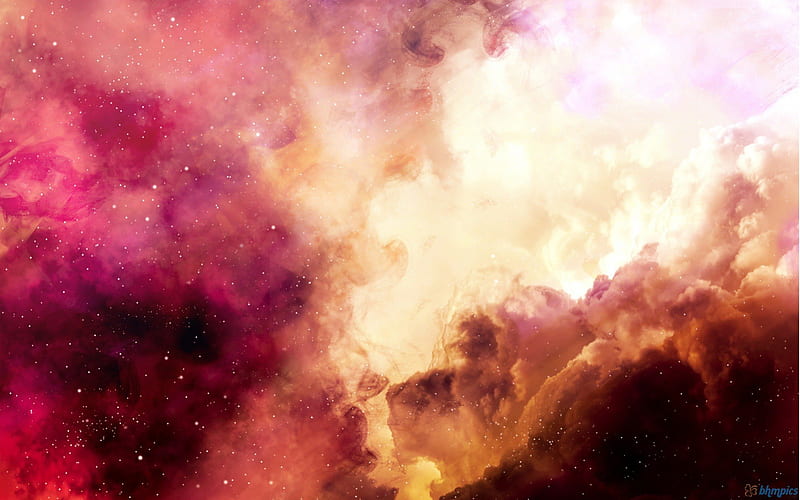 Colorful Nebula in Deep Space, nebula, clouds, galaxies, space, HD wallpaper