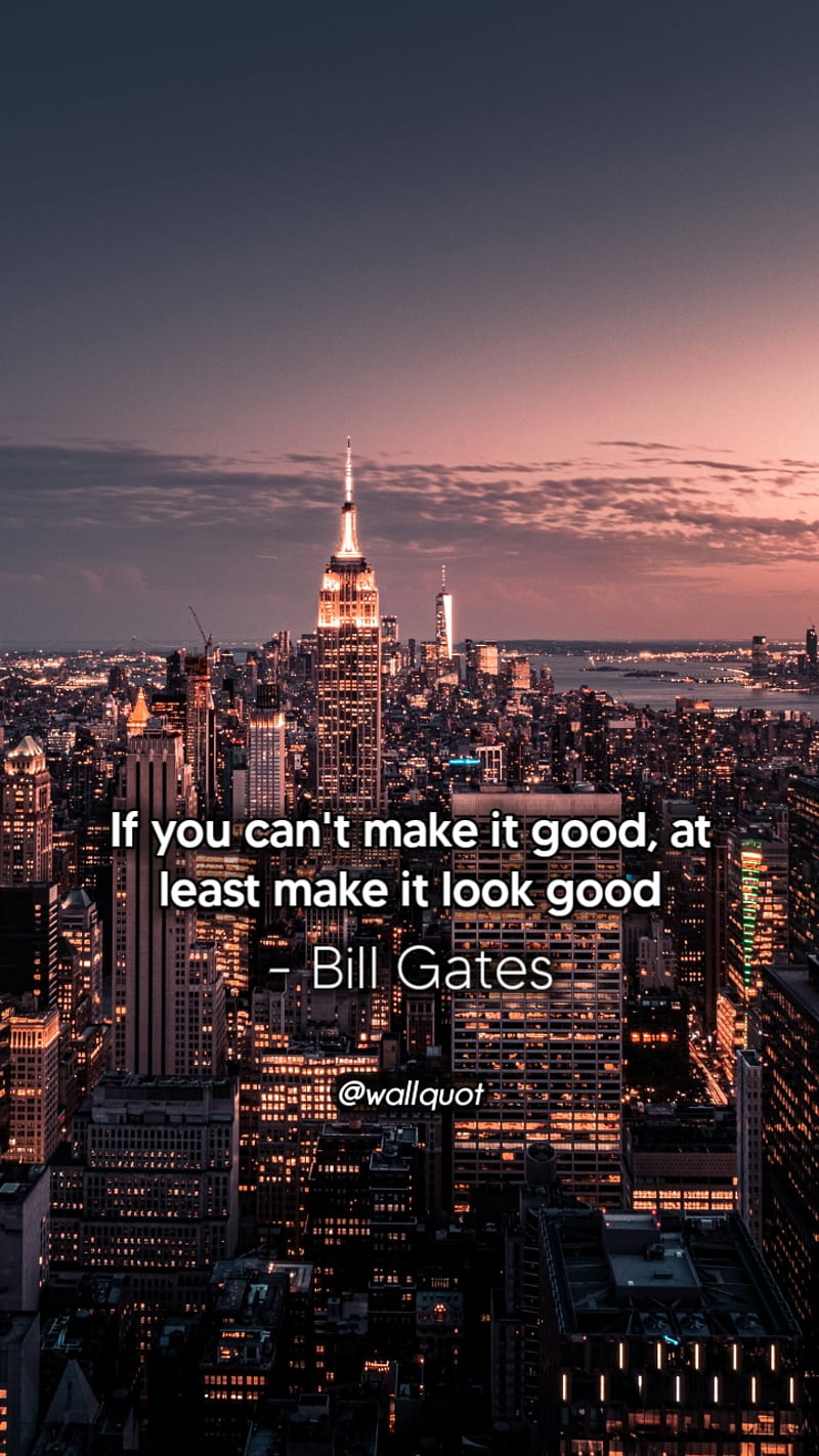 Bill Gates Quotes, city, new, new york, paris, HD phone wallpaper