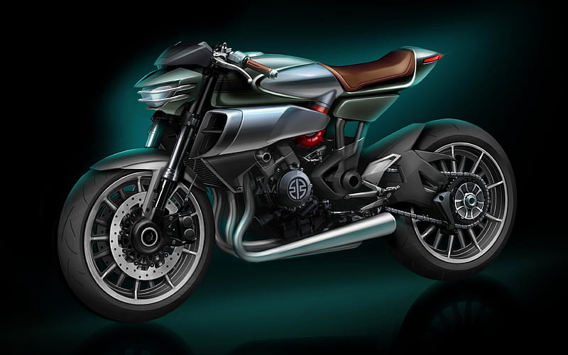 Kawasaki SC-02 Concept 2017 bikes, superbikes, Soul Charger, japanese motorcycles, Kawasaki, HD wallpaper